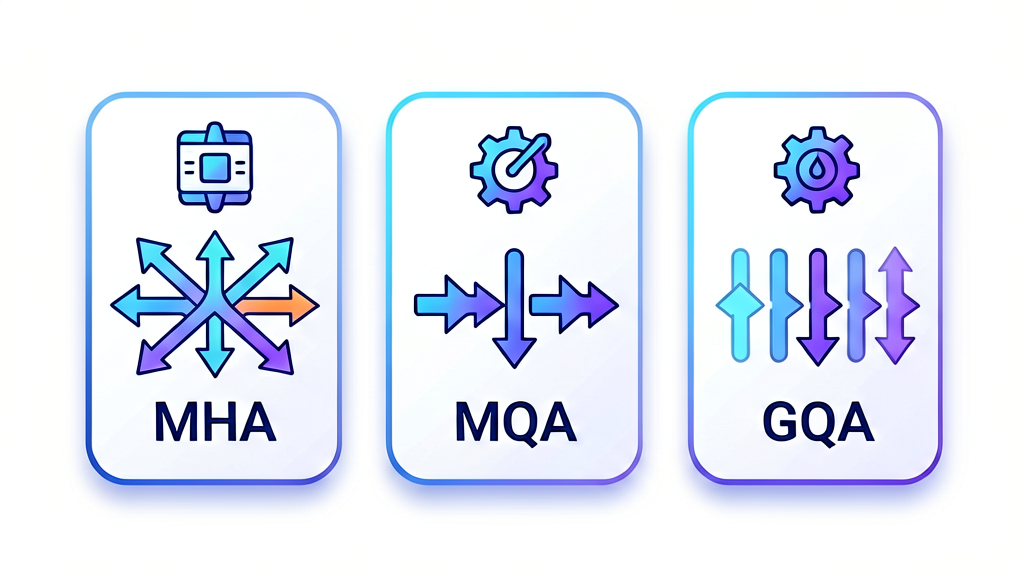 MHA、MQA 与 GQA 深度对比：大模型注意力机制演进全解析