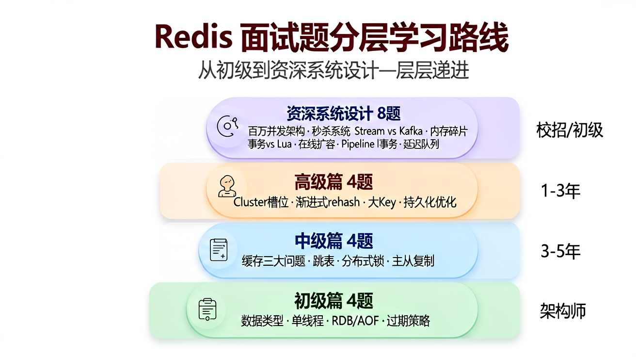 Redis面试题分层学习路线